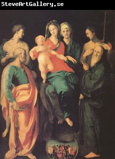 Jacopo Pontormo The Virgin and Child with Four Saints and the Good Thief with (mk05)